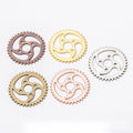Open Gear Wheel Jewelry Components in 5 Metal Finish Options view 1