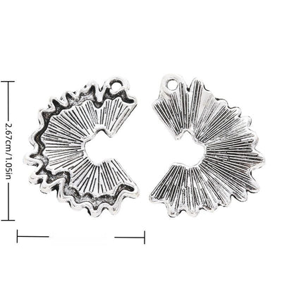 Antique Silver pencil shaving charm shown in product image 1