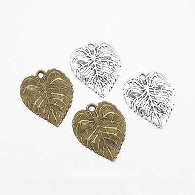 Heart-Shaped Leaf metal design group view on a light background
