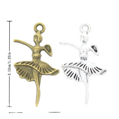 Ballet Dancer metal pieces shown in the available finishes.