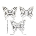Cutout Butterfly Alloy Charm in Antique Silver Finish view 1