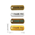 Thank You Rectangular Tag Charms In Four Vintage Finishes view 1
