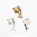 Leaping Dolphin Metal Charm Pendant For Jewelry Making And Craft Projects view 1
