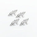 Tiny Running Leopard Charm in Antique Silver for Jewelry Making view 1