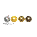Layered Floral Bead Caps in Four Metallic Finishes for Jewelry Making view 1