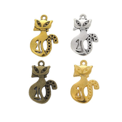 Stylized Cat Charm front product view