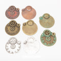 Vintage Finish Metal Gear Clockwork Disc Charms in 4 Style Options view 1