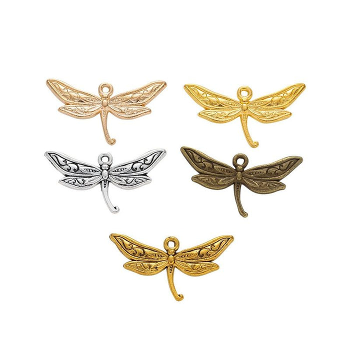 Openwork Dragonfly Metal Charm in 5 Pictured Finishes