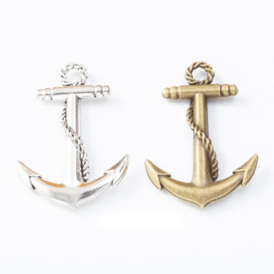 Rope Detail Anchor metal pieces shown in the available finishes.