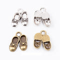 Pair of Mary Jane Shoe Charms in Two Antique Finishes view 1