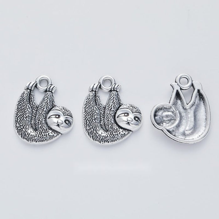 Textured Koala Metal Charm in Antique Silver Finish