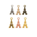 Eiffel Tower Metal Charms in Six Metallic Finishes view 1