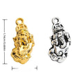 Pixiu Cloud Metal Charm in Textured Metal for Jewelry Making view 1
