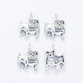 Patterned Elephant Detailed Metal Charm in 1 Finish view 1