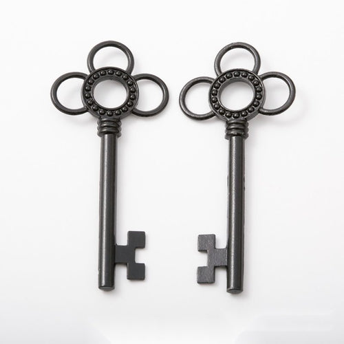 Flower-Bow Skeleton Key metal design group view on a light background