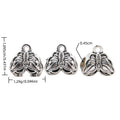 Butterfly Clip Charm with a butterfly-shaped hinged clip with a top loop in Antique Silver view 1