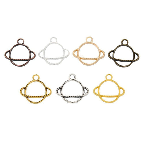 Openwork ringed planet charms shown in product image 1