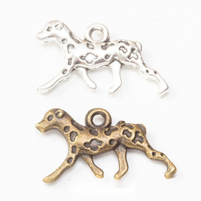 Running Dog Charm Metal Pendant for Jewelry Making
