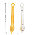 Miniature Paintbrush Charm In Gold and Antique Silver Metal Finish view 1