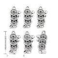 Stacked Coin Metal Charms in Antique Silver Finish view 1