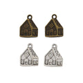 Cottage House Charm Metal Pendant for Jewelry Making view 1