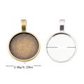 Round Cabochon Setting Pendant Tray For Jewelry Making And Craft Projects view 1