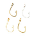 Simple Fishhook Metal Charms in Four Polished Finishes view 1