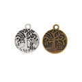 Round Tree of Life Charm Metal Pendant for Jewelry Making view 1