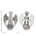 Cat Face Bat Metal Charm Pendant with Spread Wings for Jewelry Making view 1