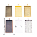 6-Finish Rectangle Cabochon Tray Metal Jewelry Components for Crafts view 1