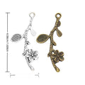 Flowering Branch Charms in Two Antique Metal Finishes view 1
