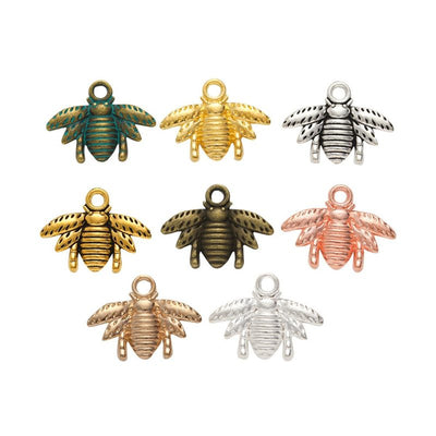 Finish assortment shown together of the striped bee charm