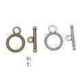 Coil Textured Ring and Bar Toggle Clasp Jewelry Component view 1