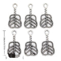 Leaf-Shaped Fan Metal Charm in 1 Finish for Jewelry Making view 1