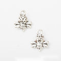 Tiny Bee Silver Tone Metal Charms for Jewelry Making view 1