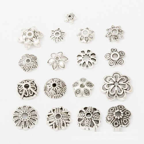 Floral Bead Cap assortment showing 10 available variants