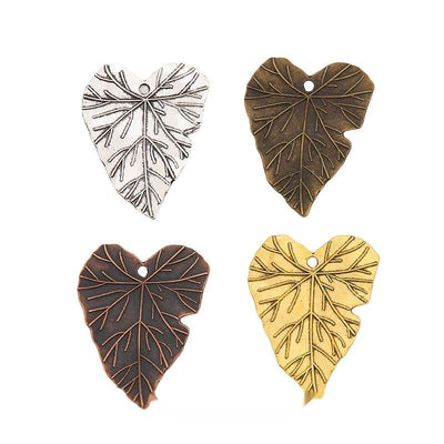 Front and finish comparison of heart leaf charm