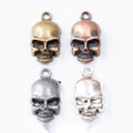Sculpted Skull Metal Charms in Five Antique Finishes view 1