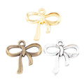 Vintage Finish Metal Ribbon Bow Charms in 3 Style Options view 1