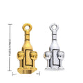 Wine Bottle and Glass Metal Charms in Two Antique Finishes view 1