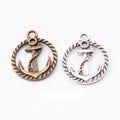Anchor Medallion Metal Charm 2 Finish Options Craft Supply view 1