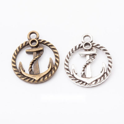Anchor Medallion metal component, front grouping showing the available finishes.