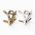 Vintage Deer Head Charm in 2 Finishes for DIY Jewelry Making view 1