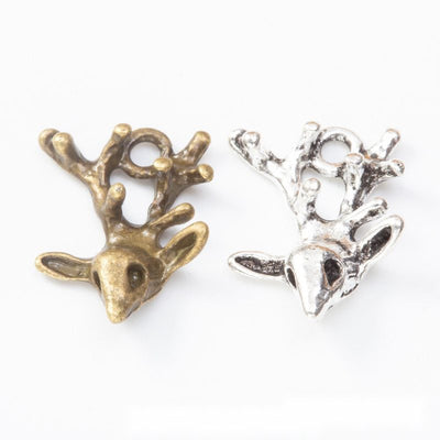 Antlered deer head shown across the available finishes
