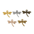 Detailed Dragonfly Charm In 5 Metal Finishes For Jewelry Making view 1