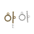 Twisted Rope Round Toggle Clasp Set in 2 Pictured Finishes view 1