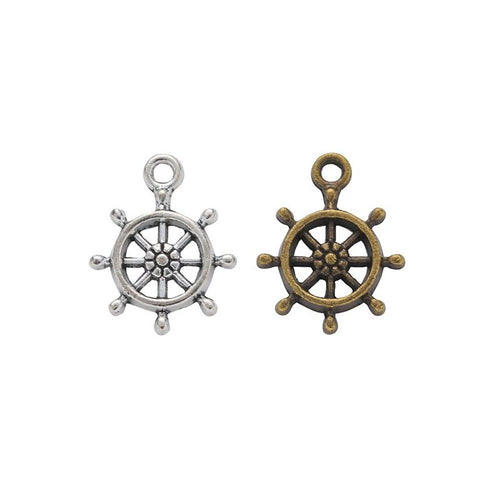 Layered ship wheel charms shown in product image 1