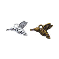 Flying Hummingbird Charm Metal Pendant for Jewelry Making view 1