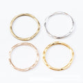 Hammered Round Open Rings in Four Metallic Finishes view 1