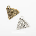 Detailed Pizza Slice Charm Metal Jewelry Making Pieces view 1